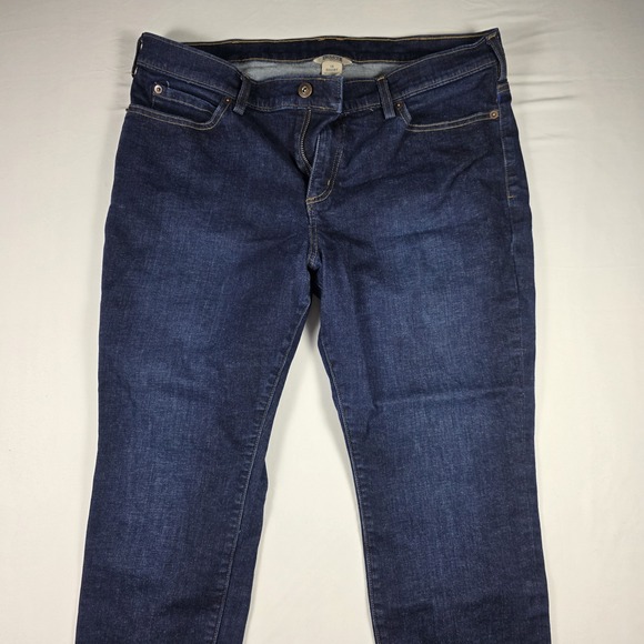 Duluth Pack Denim - Duluth Trading Co Jeans Womens Size 14 Short Blue Slim Straight Dark Wash